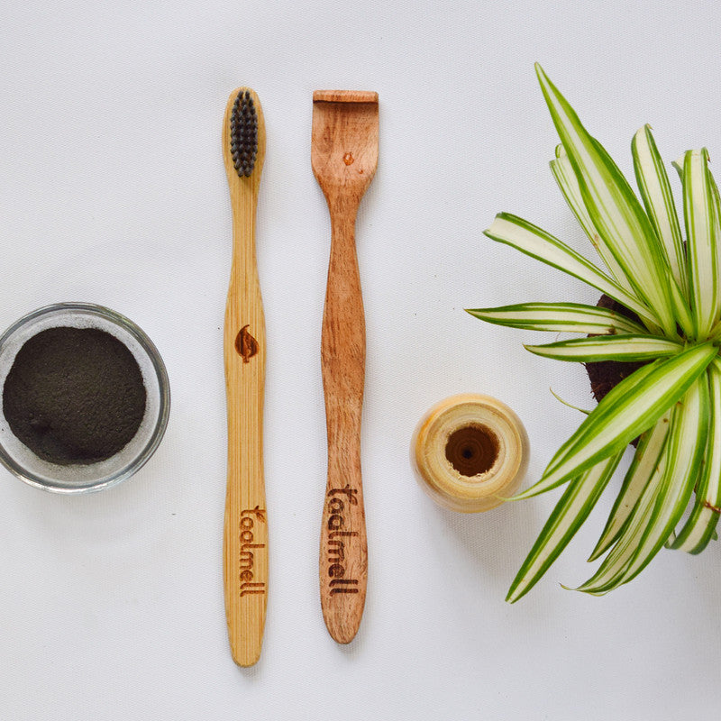 Oral Care Kit | Bamboo & Neem Wood | Set of 3