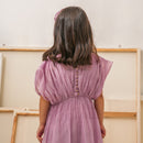 Chanderi Silk Dress for Kids | Lavender