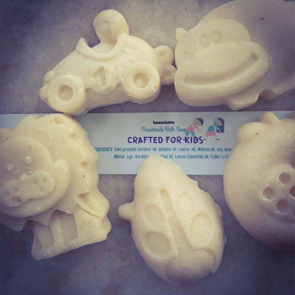 Bath Soap | Handmade Crafted for kids | 75 g | Pack of 4