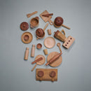 Wooden Kitchen Set for Kids | Beige & Brown | Set of 21