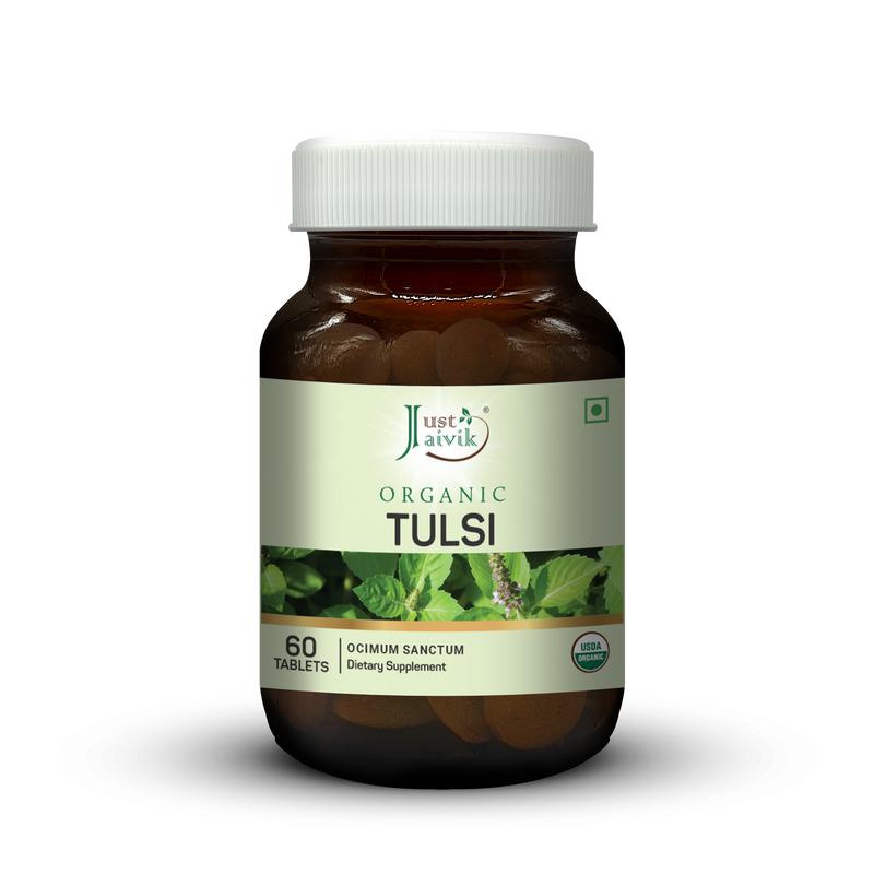 Organic Tulsi Dietary Supplement - 60 Tablets