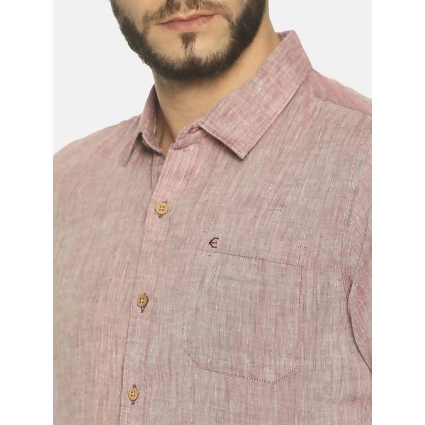 Mens Shirt | Half Sleeve Shirt | Hemp | Maroon