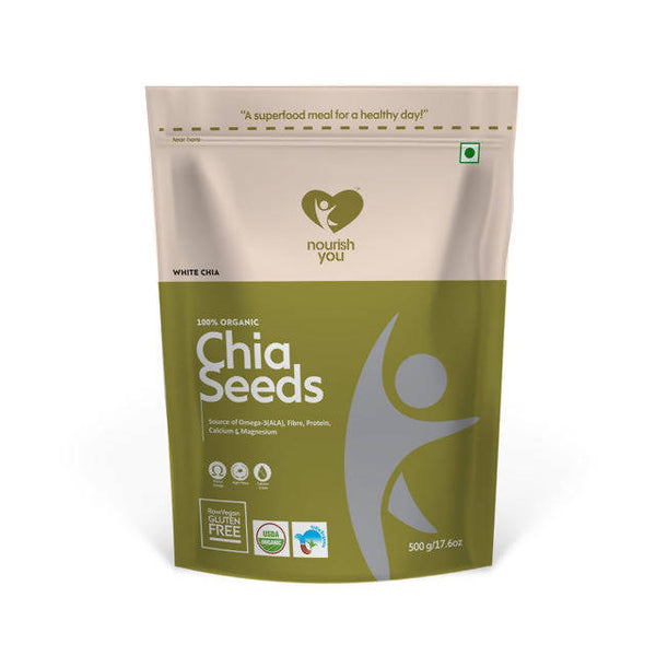 White Organic Chia Seeds I Gluten Free | 500 g | Weight Loss