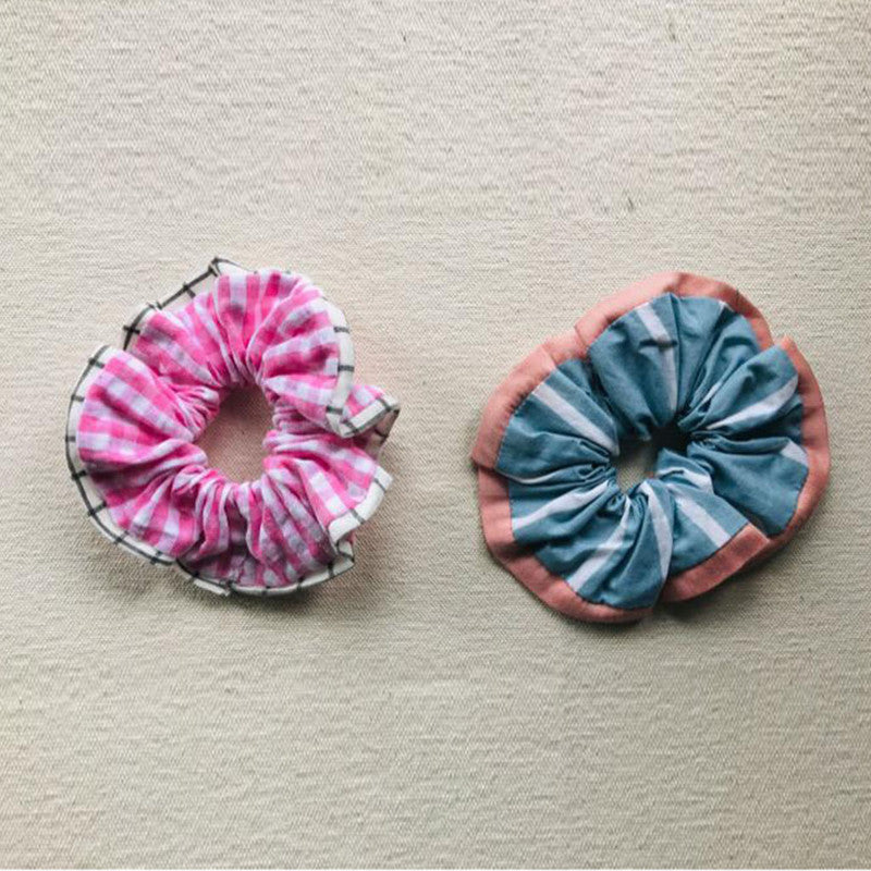 Cotton Hair Accessories | Printed Scrunchies | Set of 2