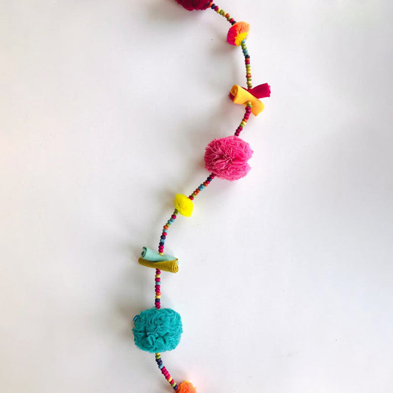 Festive Toran | Tinker Pom Pom Decorative String | Home Decoration