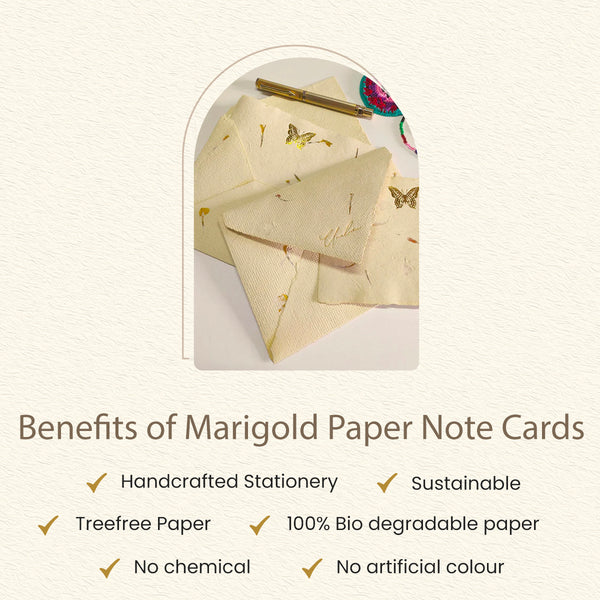 Marigold Paper Note Cards | Handcrafted