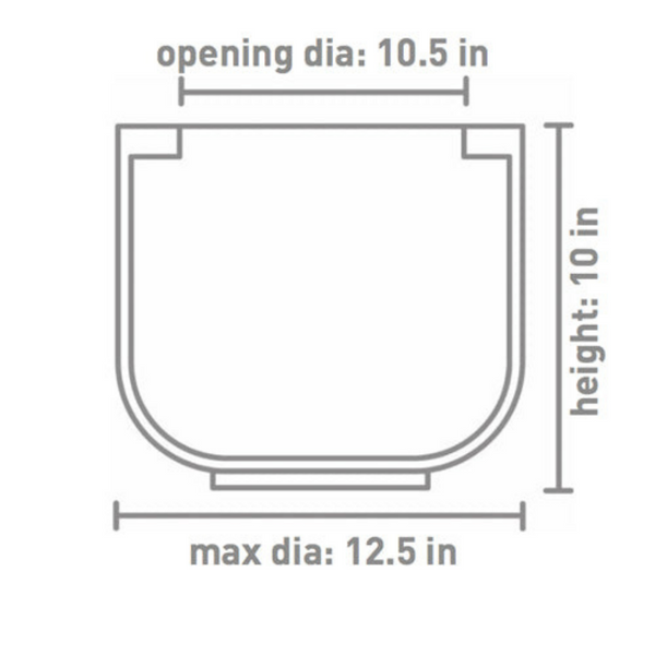 Ceramic Planter | Indoor Planters | White | Dia - 12.5 inches & Height - 10 inches