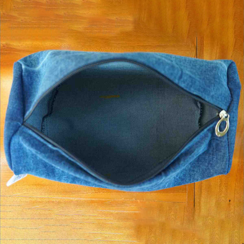 Travel Pouch | Upcycled Denim | Blue | Set of 3