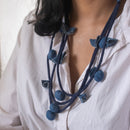 Upcycled Denim Necklace | Blue