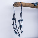 Upcycled Denim Necklace | Blue