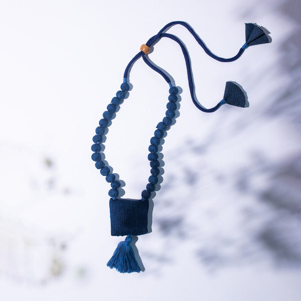 Upcycled Denim Necklace | Blue