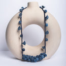 Upcycled Denim Long Necklace | Blue