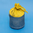 Upcycled Denim Potli Bag | Blue & Yellow