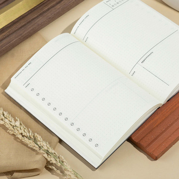 Daily Planner Diary | Banana Cotton Paper | 160 Pages | Green