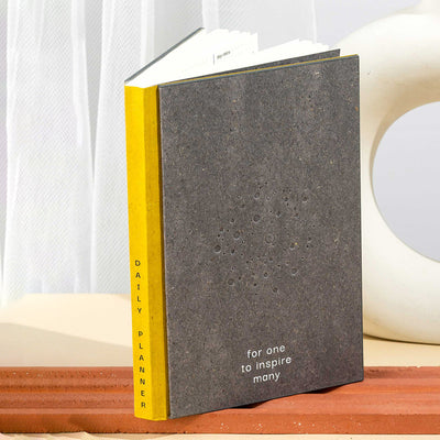 Daily Planner Diary | Banana Cotton Paper | 160 Pages | Grey