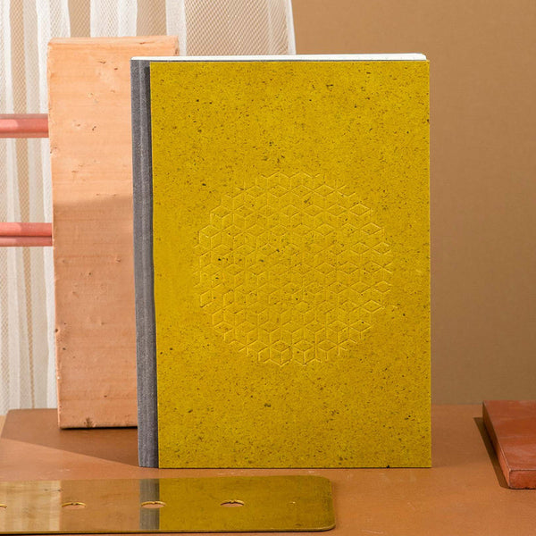 Grid Notebook | Banana Cotton Paper | A5 | 96 Pages | Yellow