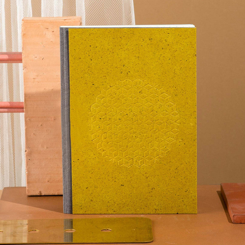 Gift for Kids | Grid Notebook | Banana Cotton Paper | A5 | 96 Pages | Yellow