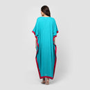 Cotton Kaftan | V-Neck | Blue