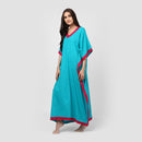 Cotton Kaftan | V-Neck | Blue