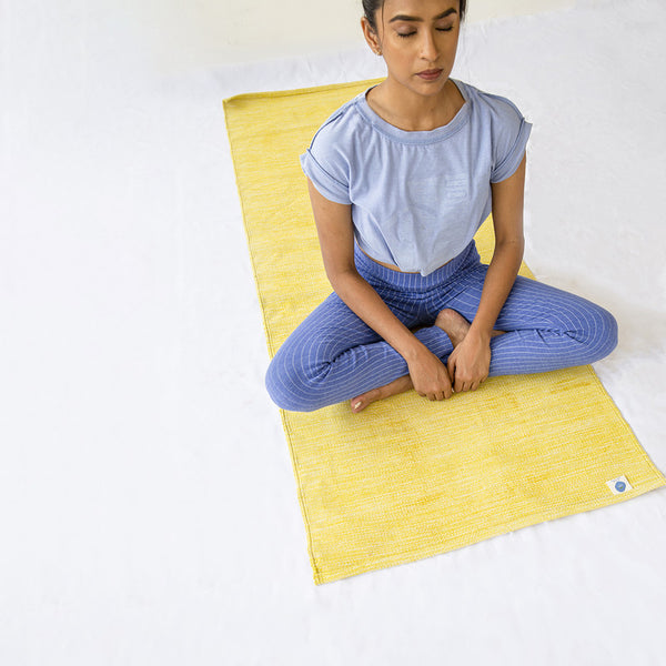Cotton Yoga Mat | 0.5 mm | Yellow