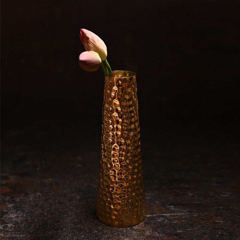 Brass Vase | Hammered Design | Handcrafted