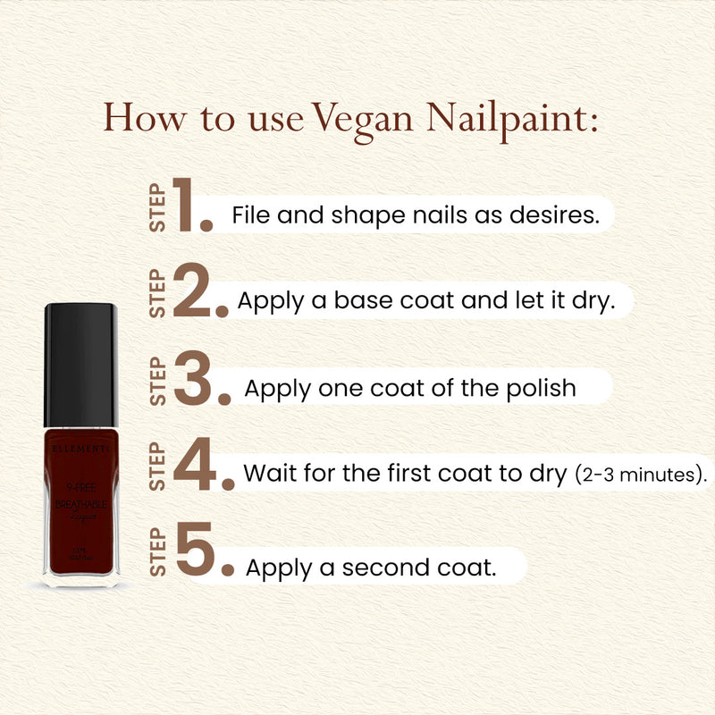 Maroon Nail Polish | Vegan | Merlot | 10 ml