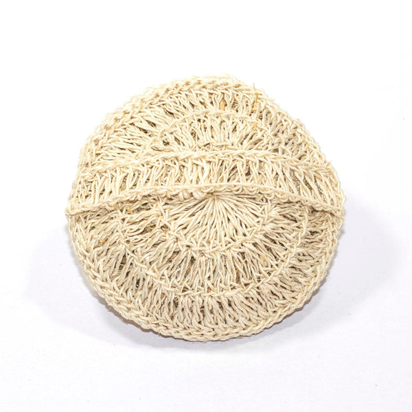 Natural Bath Scrubber | Vetiver Root & Sisal | Beige.