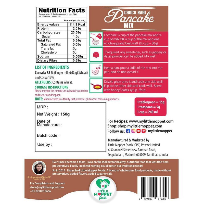 Choco Ragi Pancake | 150 g | Pack of 2