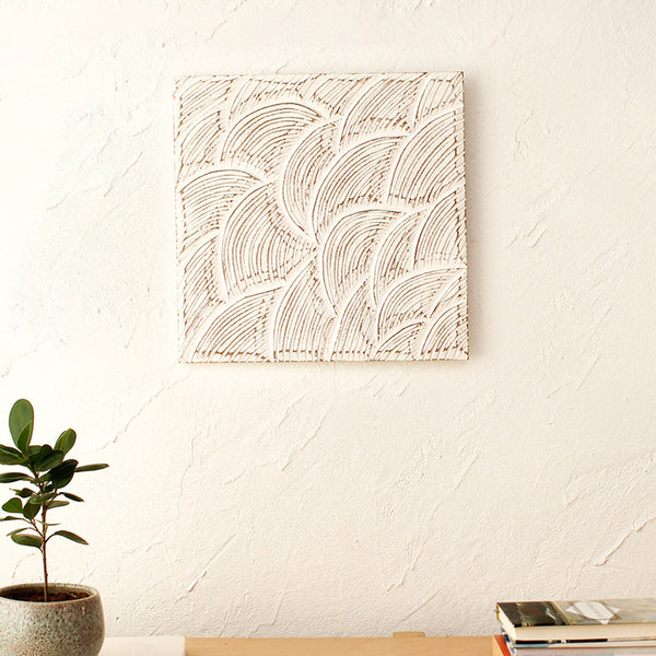 Wooden Wall Art | White | 30 cm