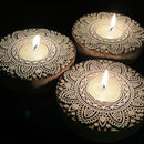 Wooden Tea Light Candle Holder | Set of 3