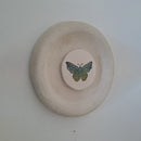 Decorative Wall Plate | Papier Mache | Beige & Blue