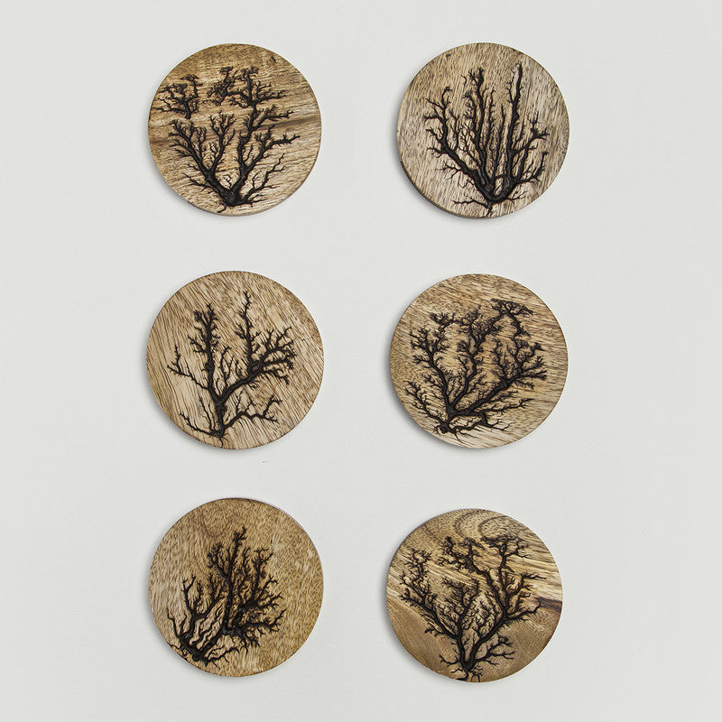 Wooden Coasters | Mango Wood | Brown | Set of 4