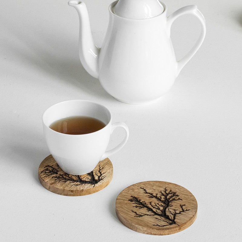 Wooden Coasters | Mango Wood | Brown | Set of 4