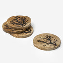 Wooden Coasters | Mango Wood | Brown | Set of 4