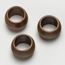 Mango Wood Napkin Rings | Set of 2 | Brown