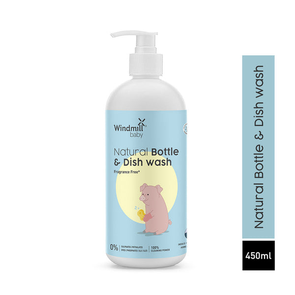 Natural Dish Wash Liquid | Fragrance Free | Baby Safe | 450 ml