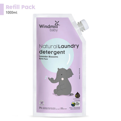 Natural Laundry Detergent | Lavender Blossoms | Baby Safe | Refill Pack | 1 Litre