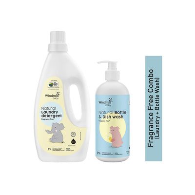 Natural Cleaning Kit | Dish Wash Liquid | Laundry Detergent | Baby Safe | Set of 2