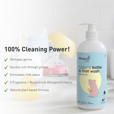 Natural Cleaning Kit | Dish Wash Liquid | Laundry Detergent | Baby Safe | Set of 2