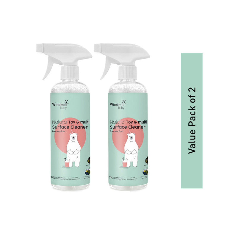 Natural Toy & Floor Cleaner | Multi Floor Cleanser | Baby Safe | 450 ml | Set of 2