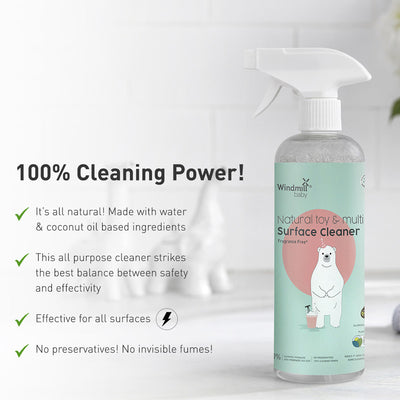 Natural Toy & Floor Cleaner | Multi Floor Cleanser | Baby Safe | 450 ml | Set of 2