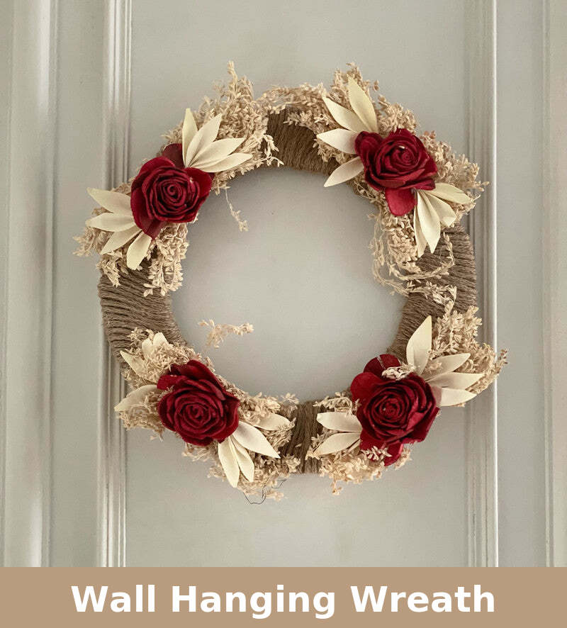 Wall Hanging Wreath | Red & White