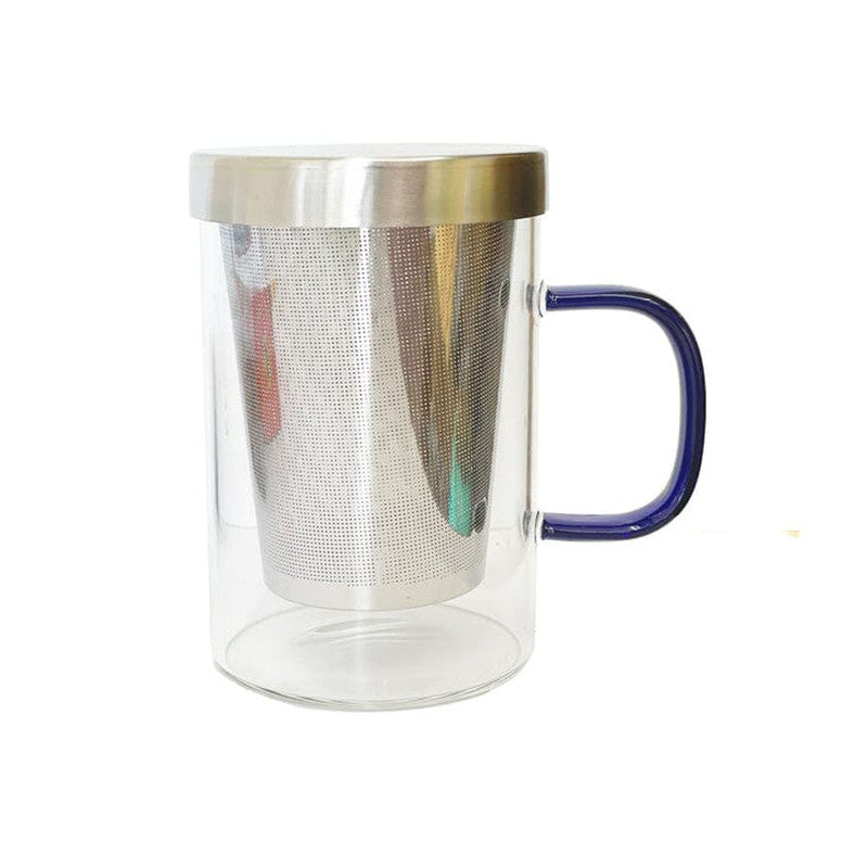 Glass Tea Mug With Steel Infuser