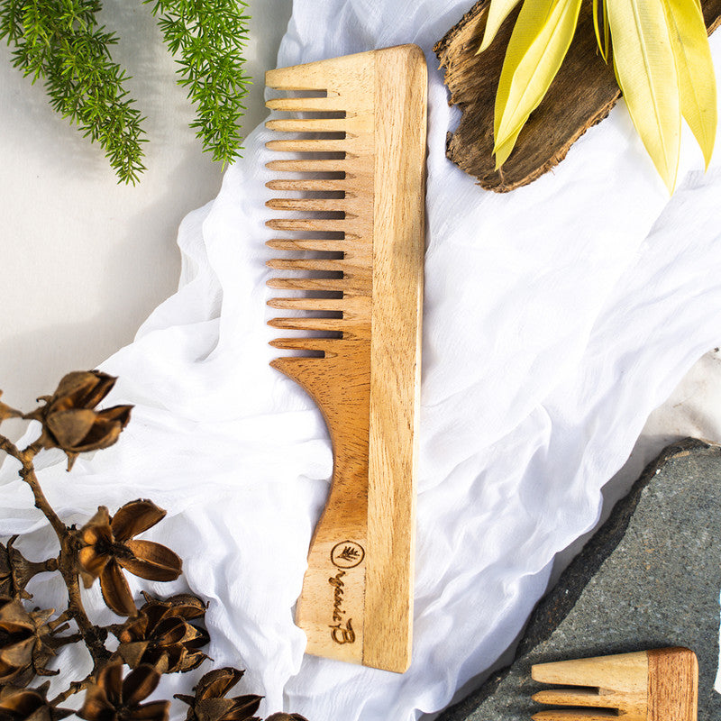 Neem Comb with Handle | Detangling