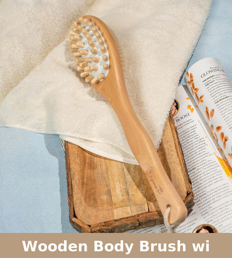 Wooden Dry Body Brush | Double Sided Brush | 2 In 1.