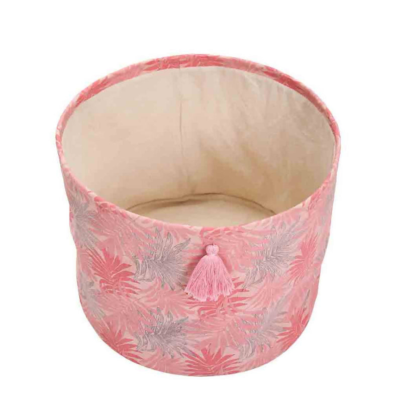 Organic Cotton Printed Storage Baskets | Pink | Set of 3