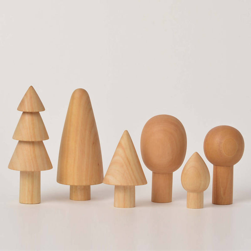 Birch and Bug Gifts for Kids | Wooden Toys | Birch Natural Forest Trees | BPA Free | Set of 6