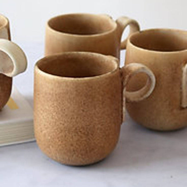 Handmade Brown Ceramic Loop Mug