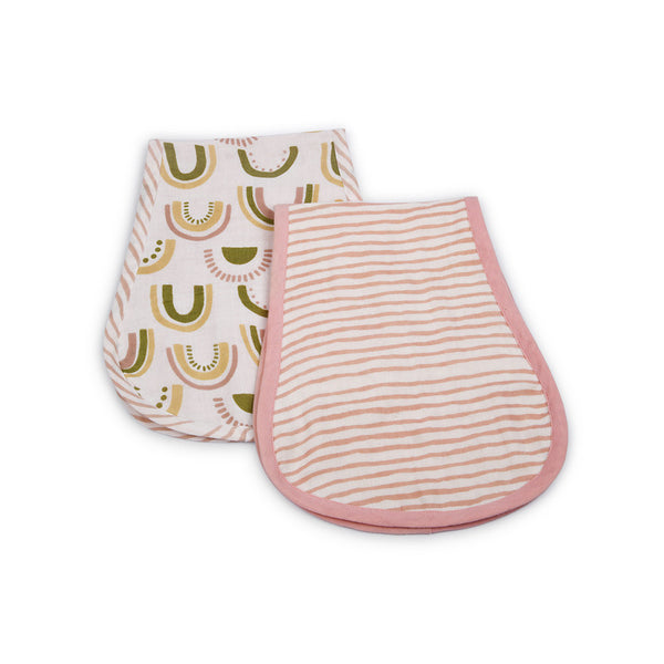 Burp Cloth for Baby | Organic Cotton Muslin & Natural Dyes | Set of 2