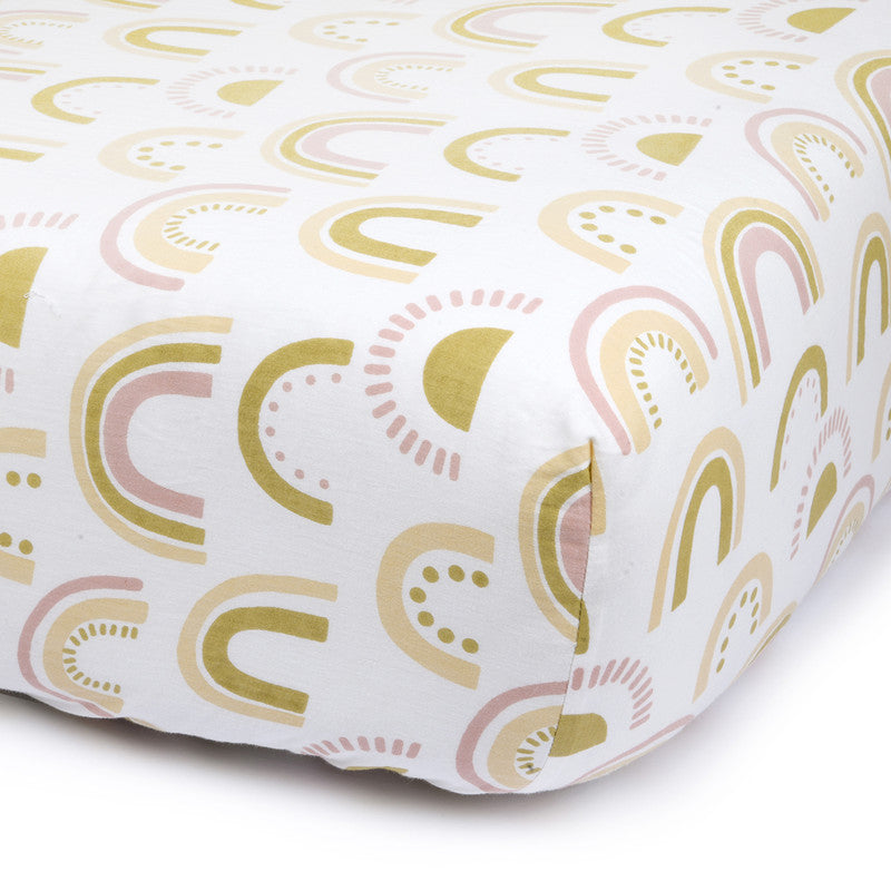 Baby Crib Fitted Sheet | Organic Cotton & Natural Dyes | White